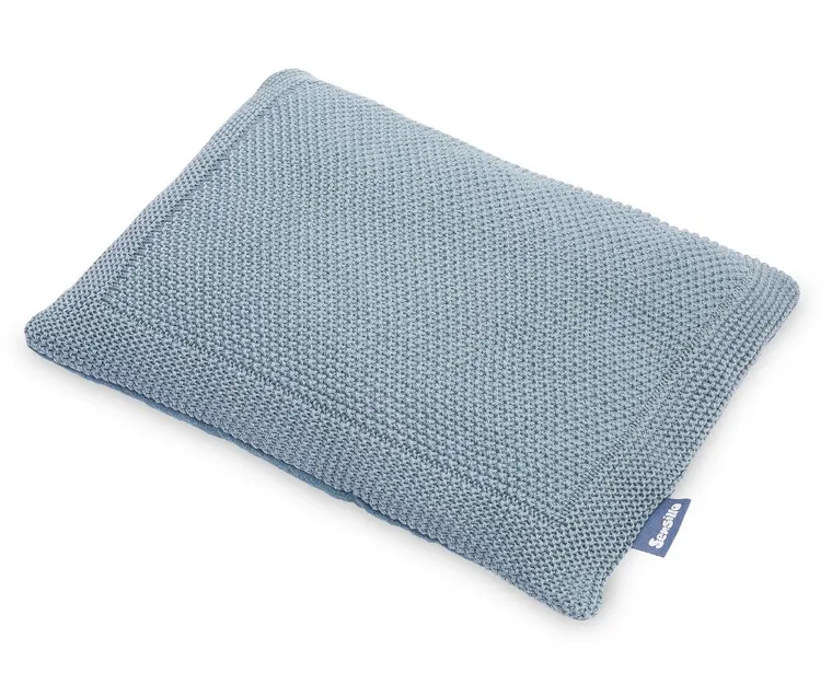 Sensillo, komplet dziergany, muślinowy, niebieski, 80-100 cm