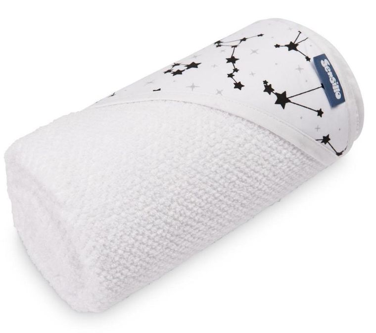 Sensillo, Krepa, okrycie kąpielowe, białe, 100-100 cm