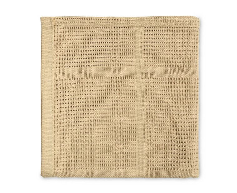 Sensillo, Lulu, koc ażurowy, beż-kawa