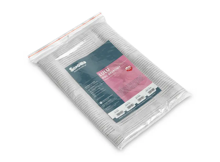 Sensillo, Lulu, koc ażurowy, jasny szary