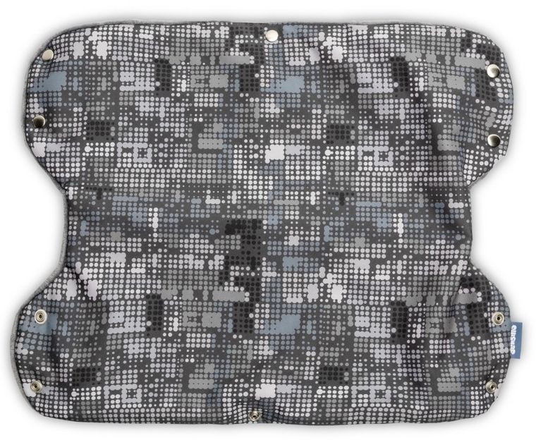 Sensillo, mufka do wózka, grafitowa, kropki