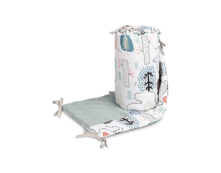 Sensillo, ochraniacz do łóżeczka muślin, Jeże, szmaragdowy