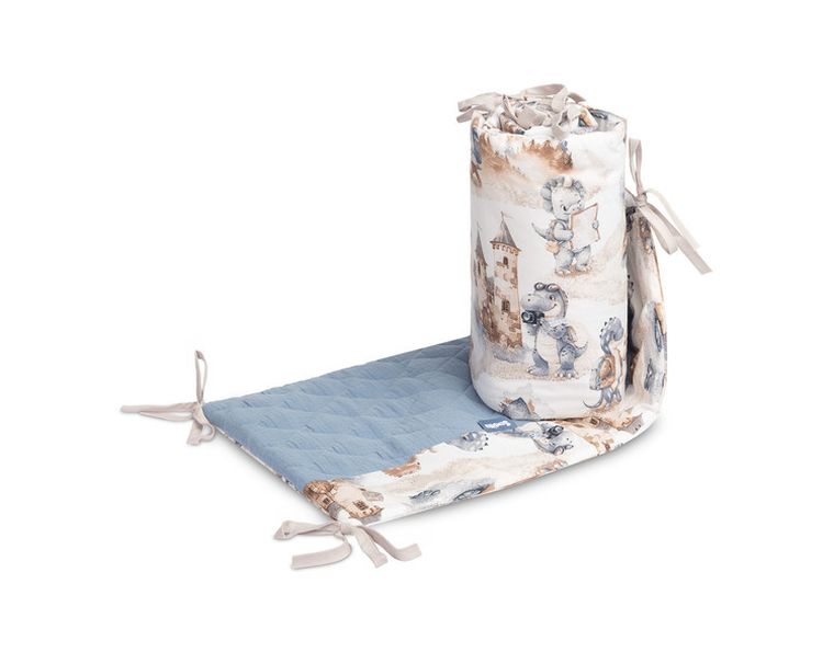 Sensillo, ochraniacz do łóżeczka muślin, Smoki, jeans