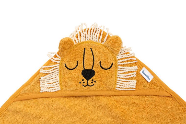 Sensillo, okrycie kąpielowe, żółte, lew, 90-90 cm