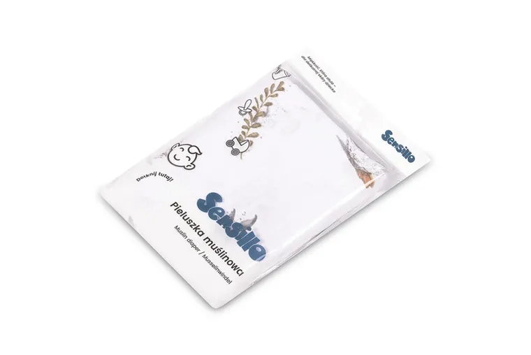 Sensillo, otulacz muślinowy, gęś, 120-120 cm