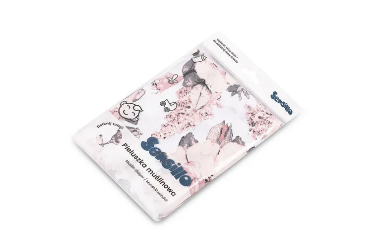 Sensillo, otulacz muślinowy, kwiaty, 120-120 cm