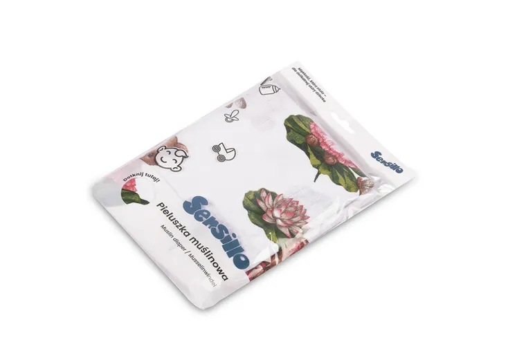 Sensillo, otulacz muślinowy, miś, 120-120 cm