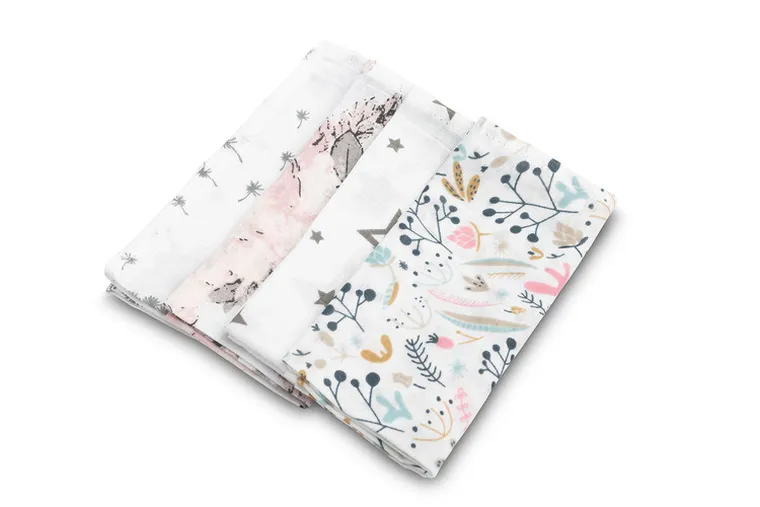 Sensillo, pieluszka muślinowa, ulewajka, 35-35 cm, 4 szt.