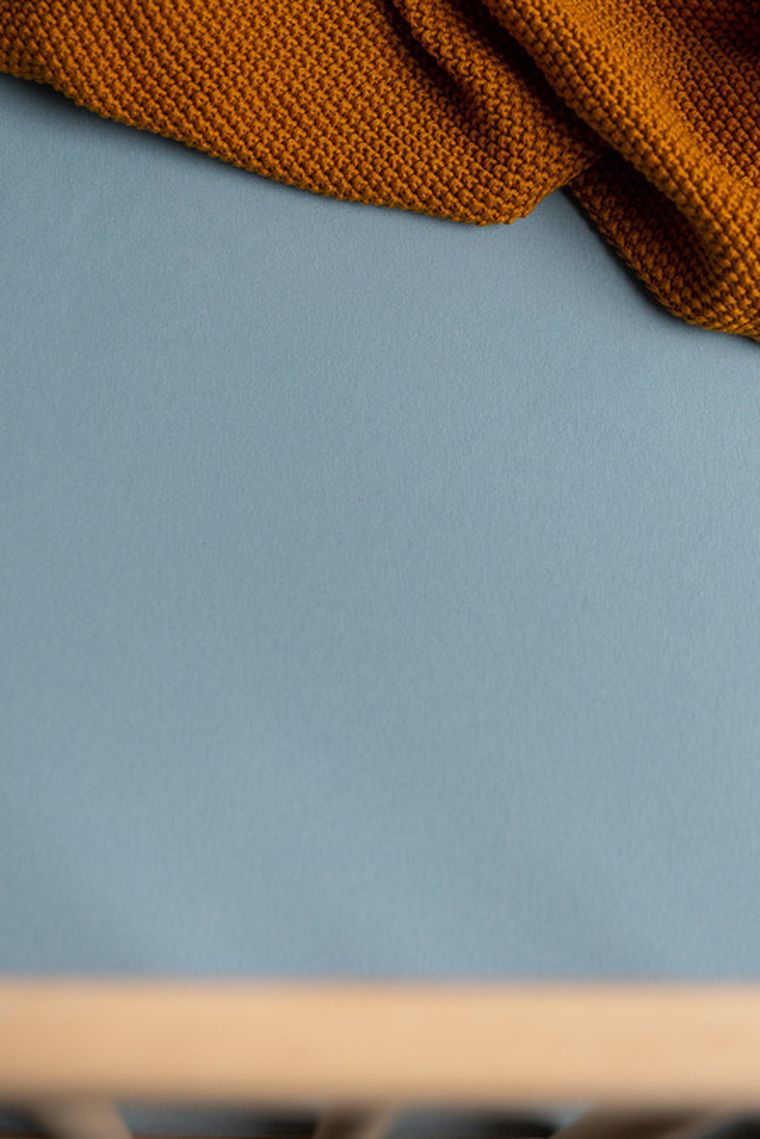 Sensillo, prześcieradło bambusowe, niebieski, 140-70 cm