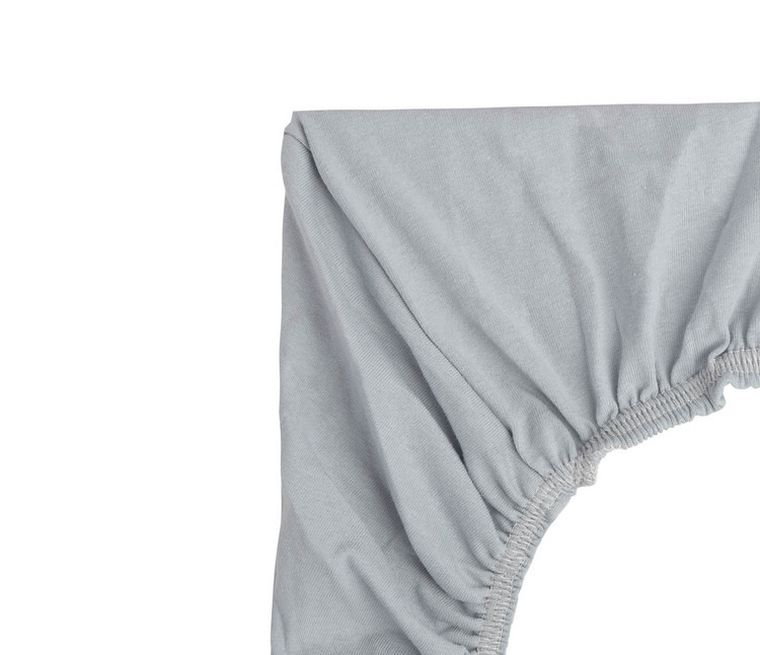 Sensillo, prześcieradło do kołyski, jersey szare, 90-40 cm