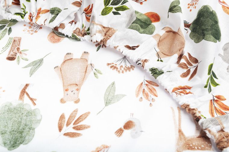 Sensillo, prześcieradło drukowane, słodki las, 60-120 cm