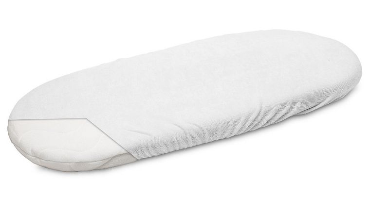 Sensillo, prześcieradło frotte do wózka, białe, 35-75 cm