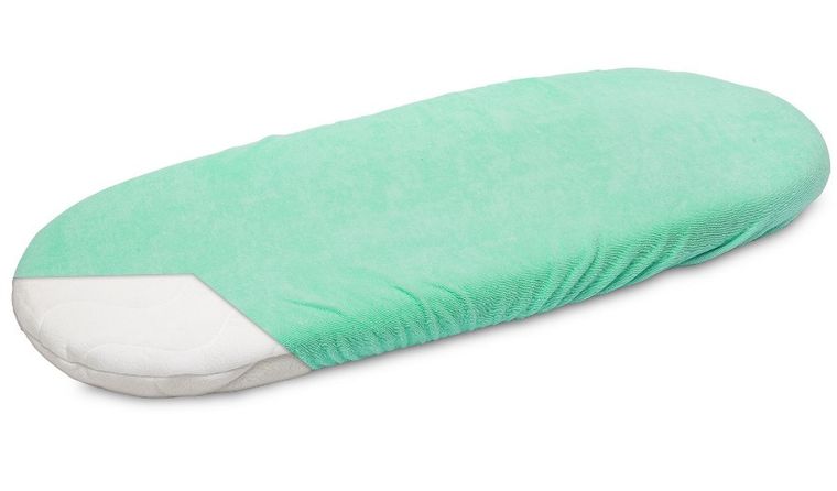 Sensillo, prześcieradło frotte do wózka, miętowe, 35-75 cm
