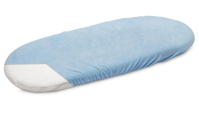 Sensillo, prześcieradło frotte do wózka, niebieskie, 35-75 cm