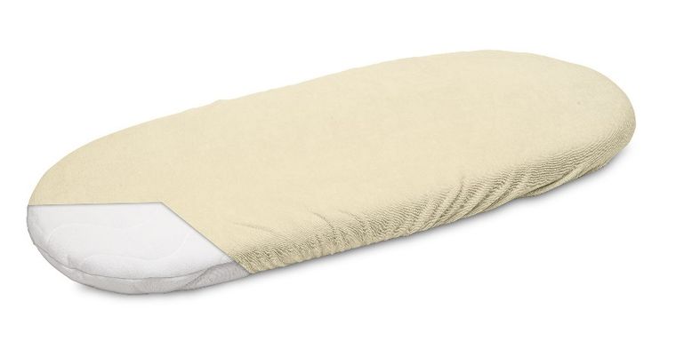 Sensillo, prześcieradło jersey do wózka, kremowe, 35-75 cm