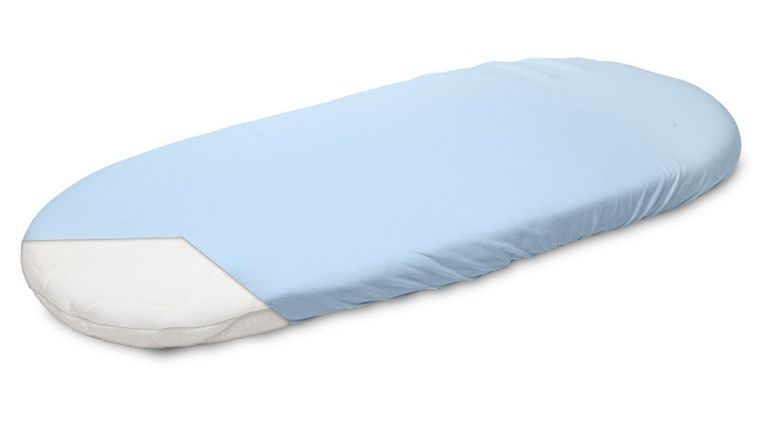 Sensillo, prześcieradło jersey do wózka, niebieskie, 35-75 cm