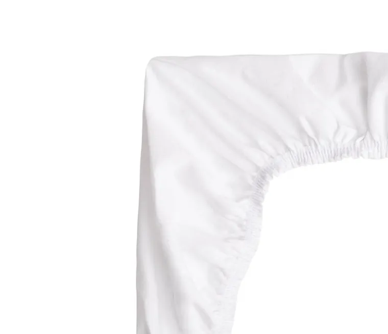 Sensillo, prześcieradło nieprzemakalne do wózka, jersey białe, 35-75 cm