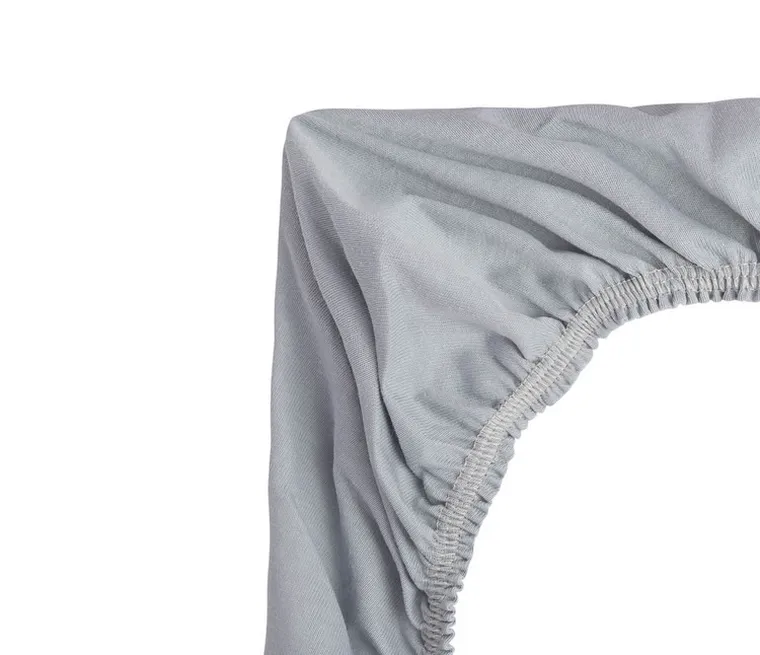 Sensillo, prześcieradło nieprzemakalne do wózka, jersey szare, 35-75 cm