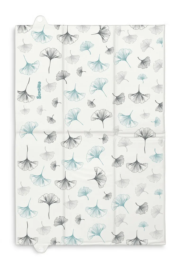Sensillo, przewijak - mata turystyczna, nadruk botanical, niebieski