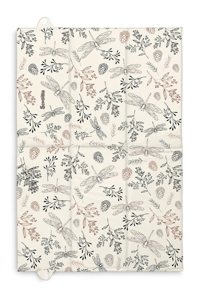 Sensillo, przewijak - mata turystyczna, nadruk botanical, ważki