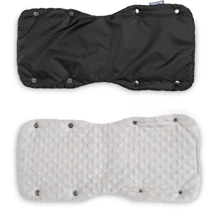 Sensillo, rękawiczka/mufka do wózka, minky, czarna