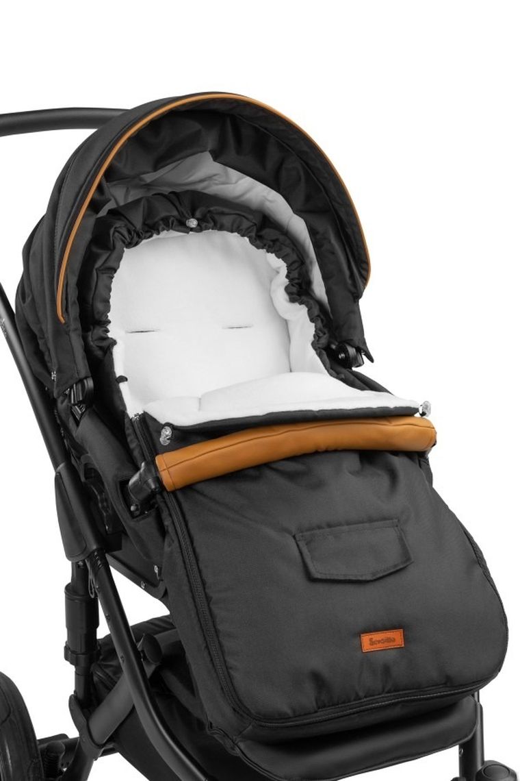 Sensillo, śpiworek do wózka, polarowy Black, 95-40 cm