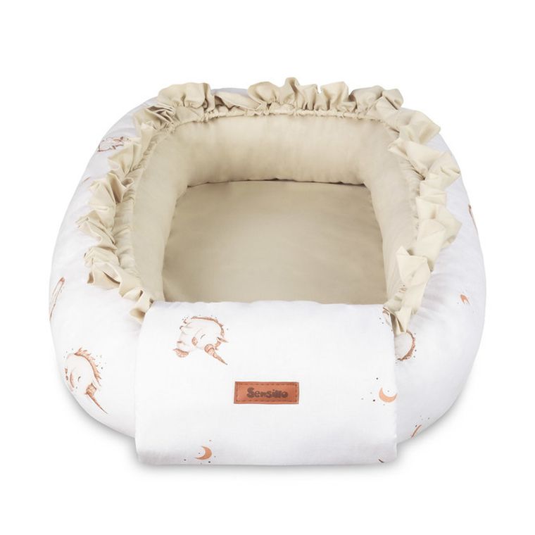 Sensillo, Unicorn, gniazdko niemowlęce, kokon, beige, 80-45 cm
