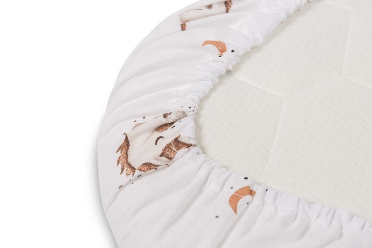 Sensillo, Unicorn, prześcieradło do wózka, bawełna, beige, 35-75 cm