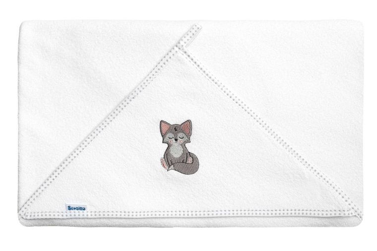 Sensillo, Wilk, okrycie kąpielowe frotte, 100-100 cm, białe