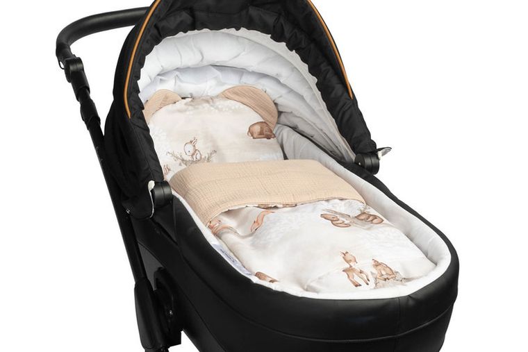 Sensillo, Zagajnik, komplet muślinowy do wózka, brązowy