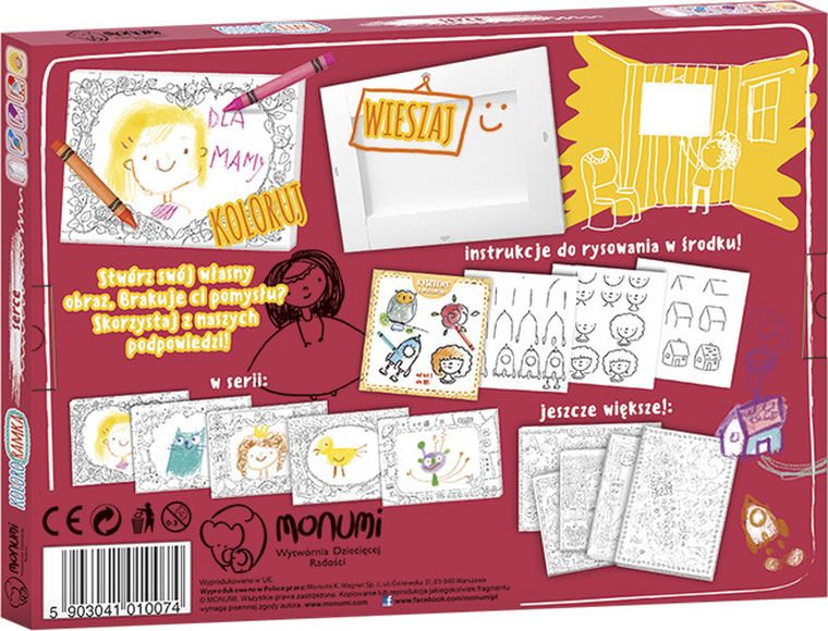 Serce. Kolorowanka ramka do zawieszenia