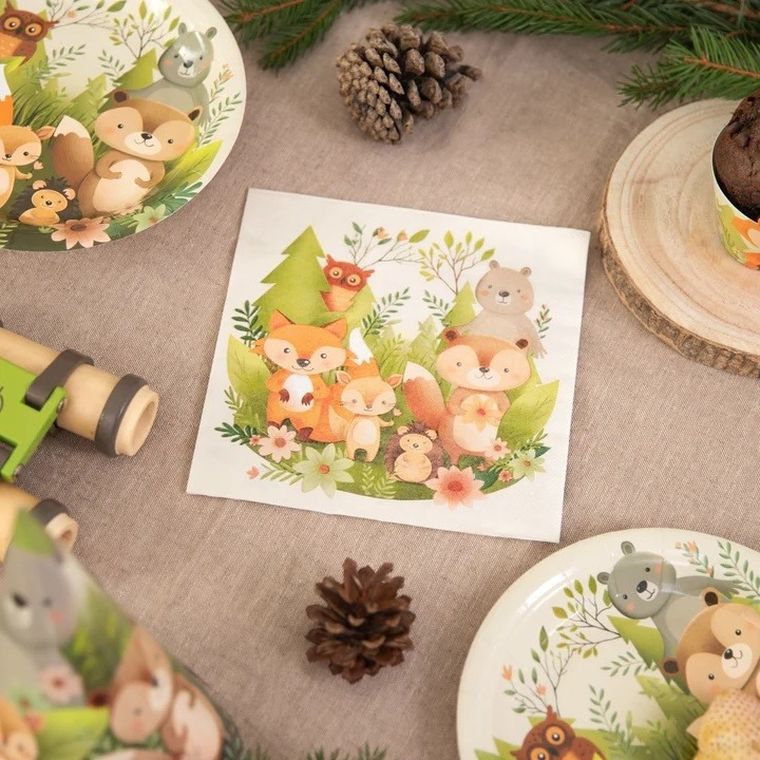 Serwetki, leśni przyjaciele, 10 szt.