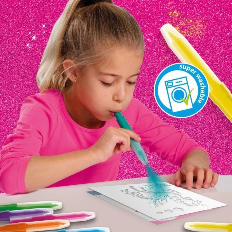 SES Creative, dmuchane pisaki, szablony z jednorożcami, zestaw do malowania
