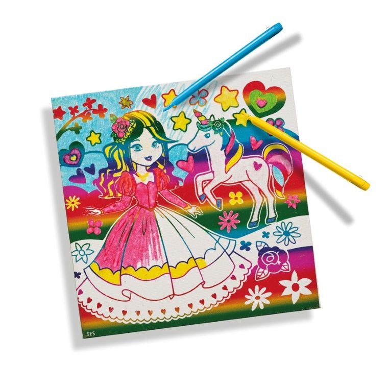 SES Creative, metaliczne płótno do kolorowania, zestaw kreatywny