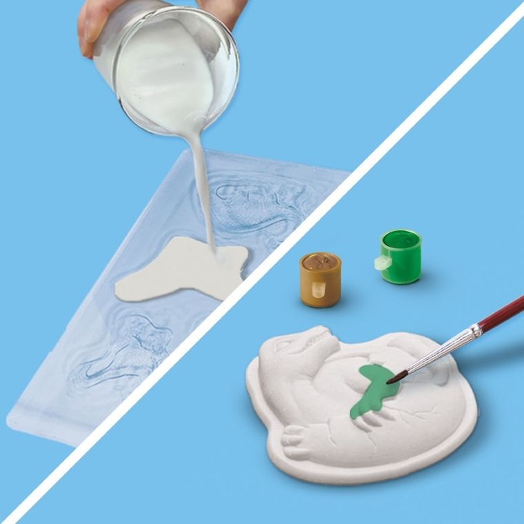 SES Creative, odlewy gipsowe, Dinozaury, 2w1