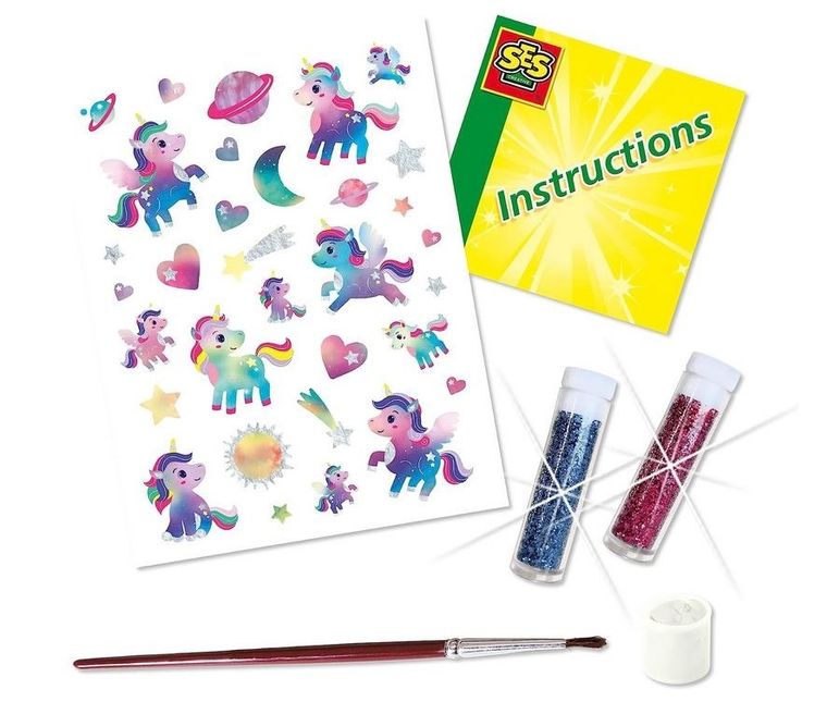 SES Creative, tatuaże galaxy, jednorożce, zestaw kreatywny