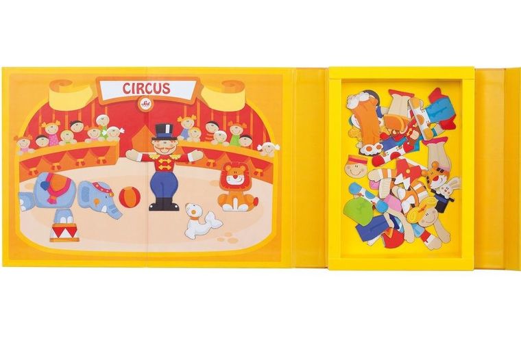 Sevi, Magnetyczna książka, Cyrk, zestaw do zabawy, 45 elementów