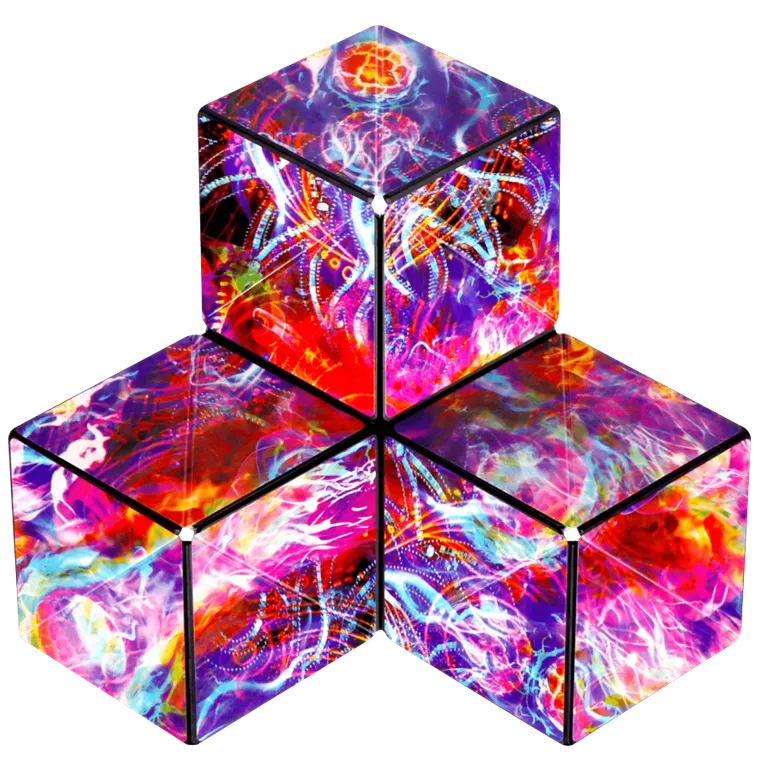 Shashibo, kostka magnetyczna, łamigłówka, Fire Goddness