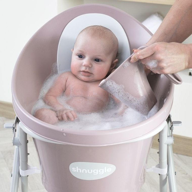 Shnuggle, kubek do mycia głowy dziecka, blossom
