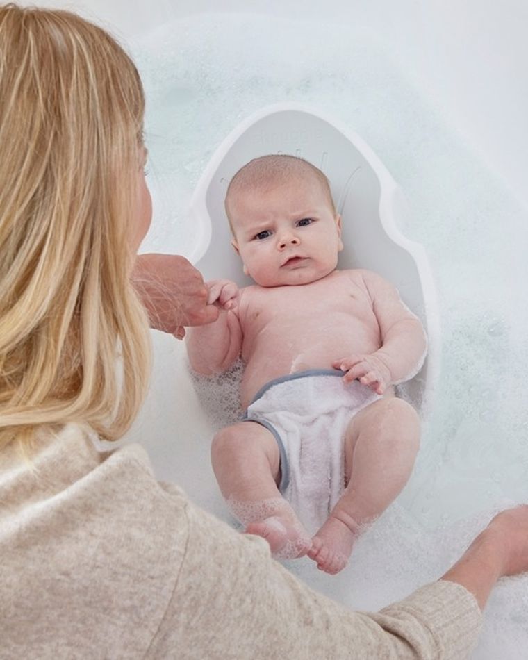 Shnuggle, leżaczek do kąpieli noworodka, blossom