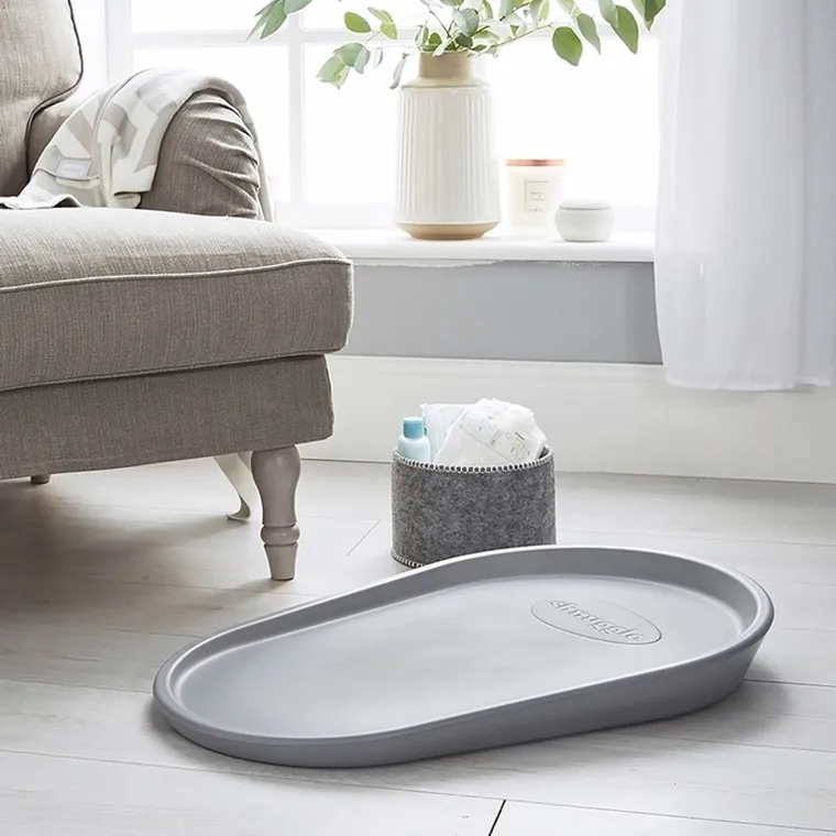 Shnuggle, mata do przewijania z pianki, szary