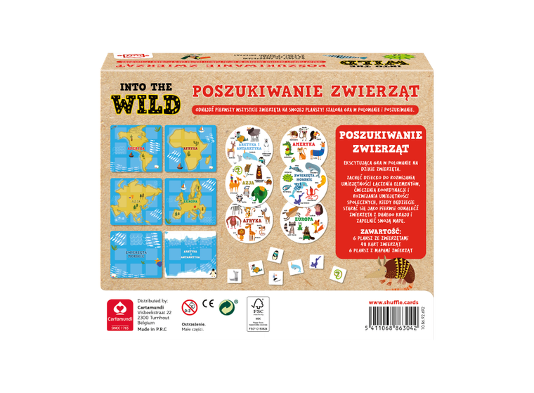 Shuffle, Into the Wild, Poszukiwanie zwierząt, gra edukacyjna
