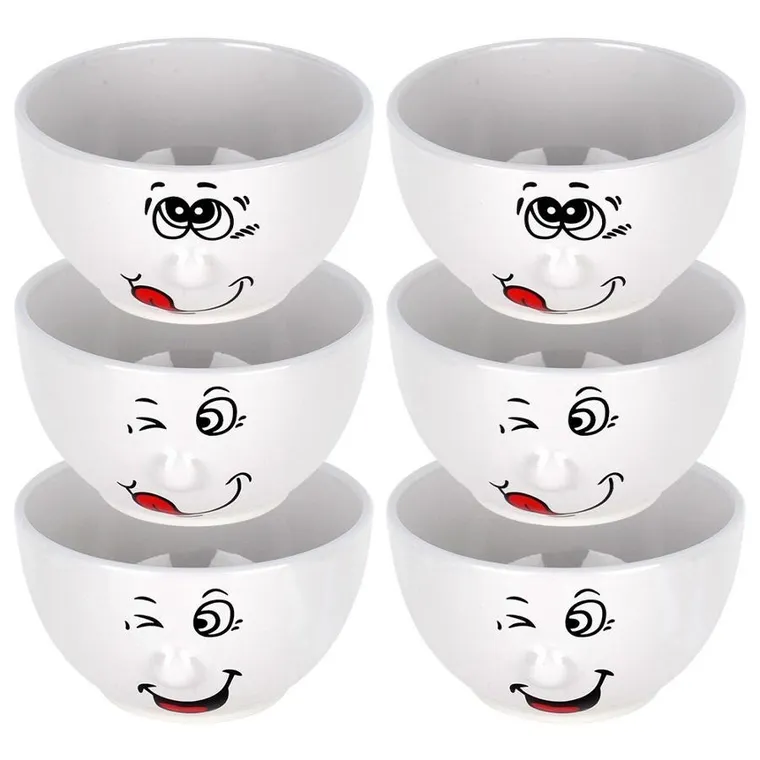 Siaki Collection, miseczki, ceramiczne, 13,5 cm, 550 ml, 6 szt.