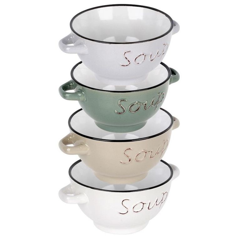 Siaki Collection, miska bulionówka, ceramiczna, 600 ml, 4 szt.