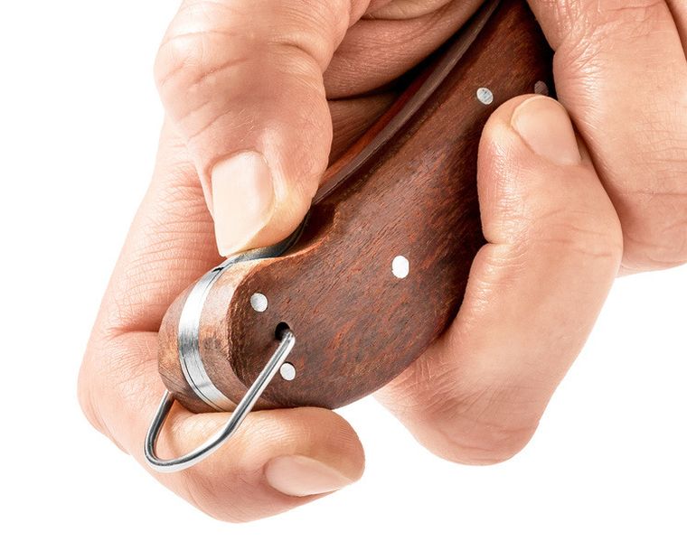 Sierpc, nóż ze składaną drewnianą rączką