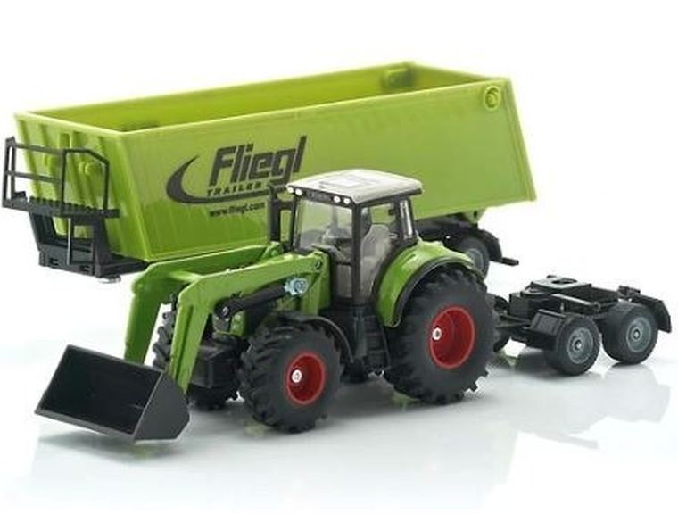 Siku, Traktor z ładowarką + wywrotka Dolly, zestaw pojazdów, 1949