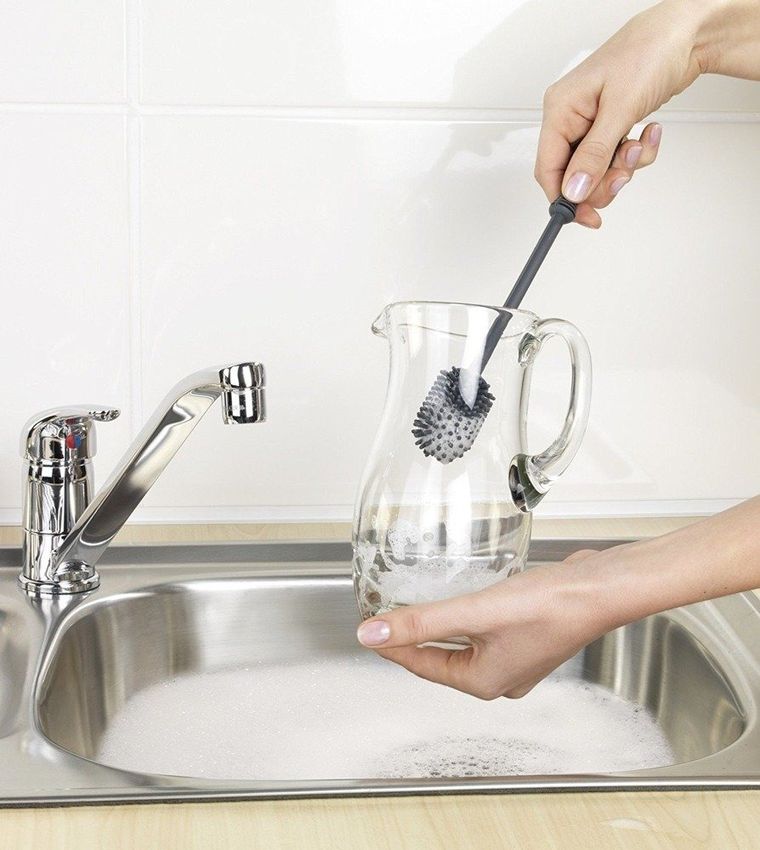 Silikonowa szczotka kuchenna do kubków, szklanek, 25 cm