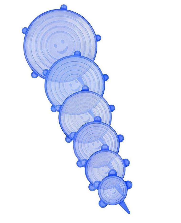 Silikonowe pokrywki do żywności, 6 szt.