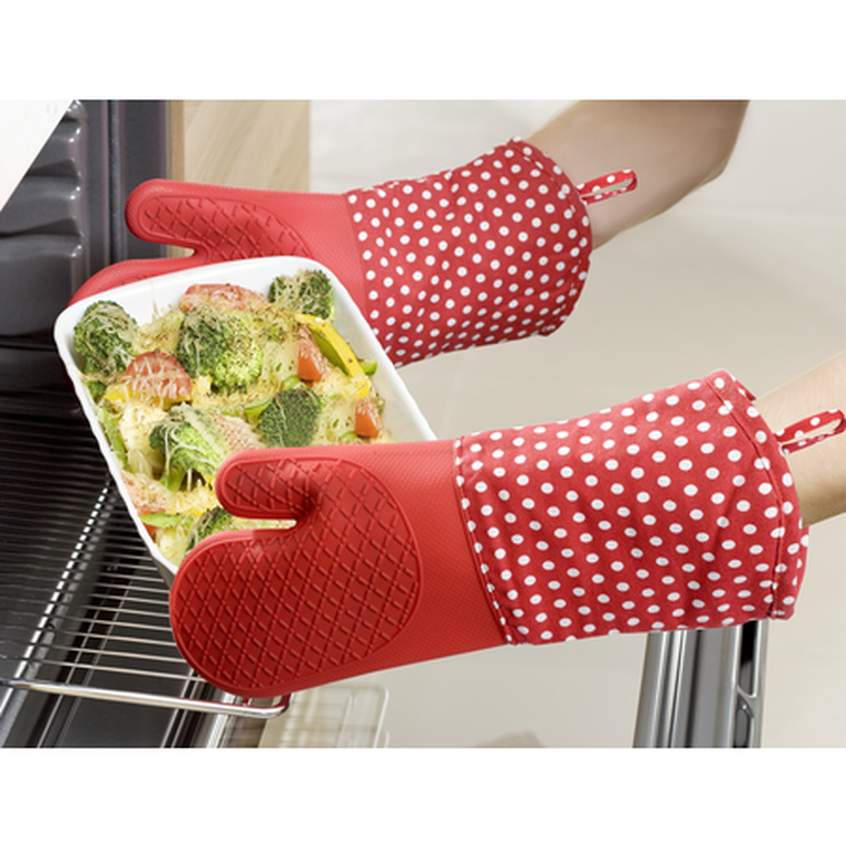 Silikonowe rękawice kuchenne, 2 szt.