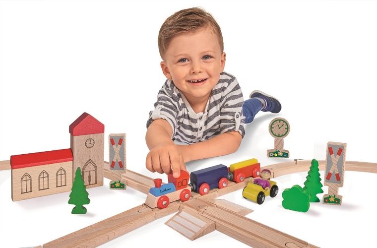 Simba, Eichhorn, drewniana kolejka, 35 elementów